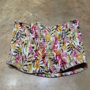 Floral Strapless Top